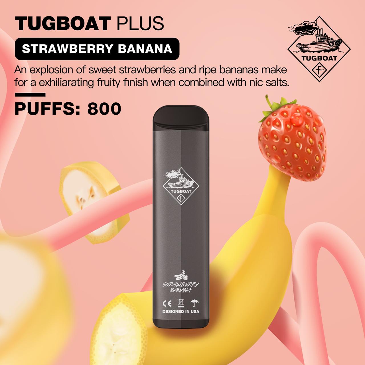 Buy Tugboat Plus Strawberry Banana Disposable Vape From AED20 With