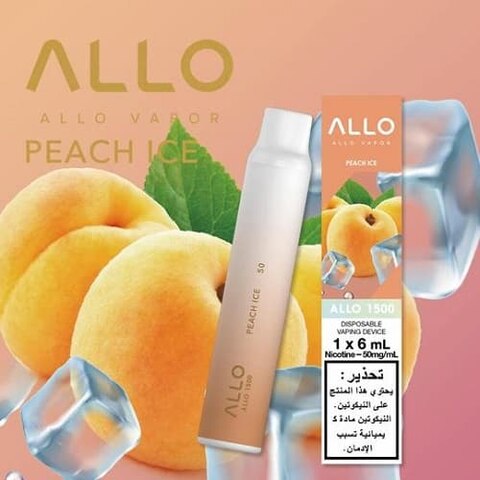 Allo 1500 Puffs Peach Ice Disposable Vape