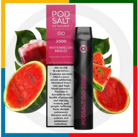 POD Salt 2500 Puffs Watermelon Breeze