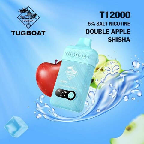 Tugboat T12000 Double Apple Shisha Disposable Vape