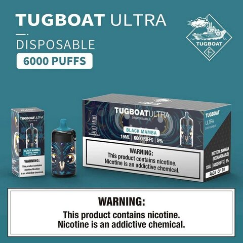 Tugboat Ultra 6000 Puffs Black Mamba