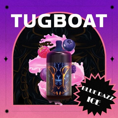 Tugboat Ultra 6000 Puffs Blue Razz Ice