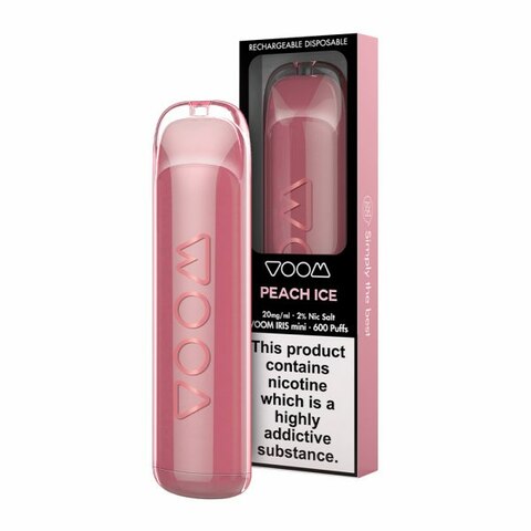 Voom Iris Peach Ice 600 Puffs Disposable Vape