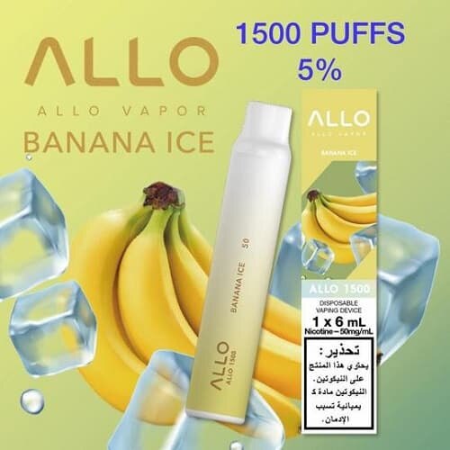 Allo 1500 Puffs Banana Ice Disposable Vape