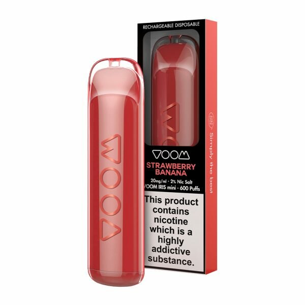 Voom Iris Strawberry Banana 600 Puffs Disposable Vape