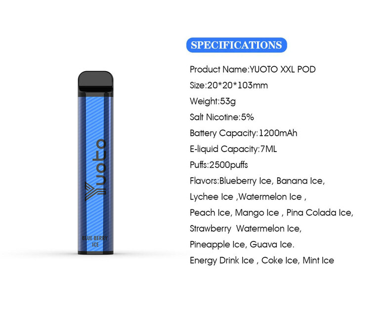 Yuoto XXL Disposable Vape (2500 Puffs) 4